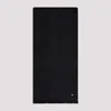 Saint Laurent Black Wool Ysl Scarf In Black