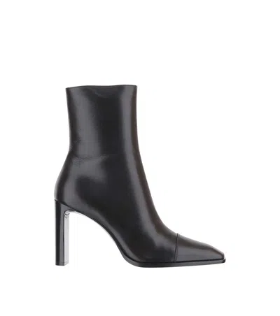 Saint Laurent Black Zipper Boots