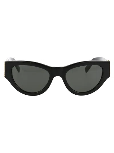 Saint Laurent Black-black-grey Acetate Sunglasses