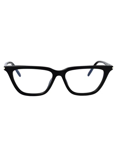 Saint Laurent Black-black-transparent Acetate Glasses