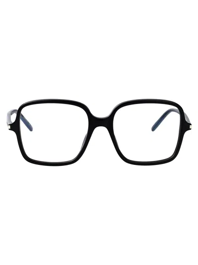 Saint Laurent Black-black-transparent Acetate Glasses