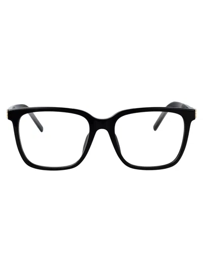 Saint Laurent Black-black-transparent Acetate Glasses