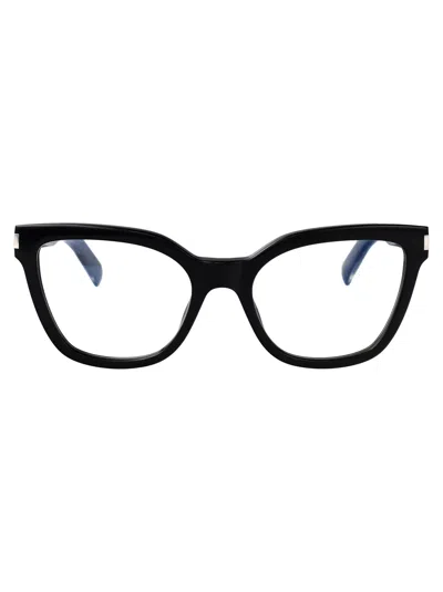 Saint Laurent Black-crystal-transparent Resin Glasses