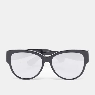 Pre-owned Saint Laurent Black/grey Mirrored Slm3 Cat-eye Sunglasses