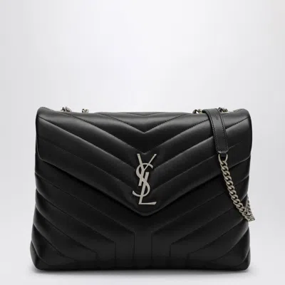 Saint Laurent Black/silver Medium Loulou Bag Women