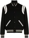 Saint Laurent Men Teddy Varsity Bomber Jacket