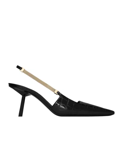 Saint Laurent Blake Leather Pumps In Black