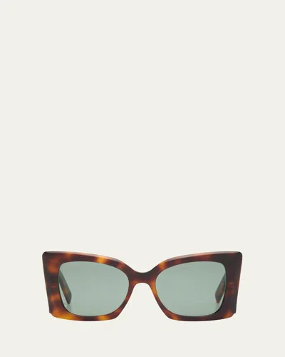 Saint Laurent Blaze Acetate Cat-eye Sunglasses In Brown