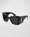 Saint Laurent Blaze Acetate Cat-eye Sunglasses In Black