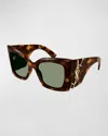 Saint Laurent Printed Acetate Sl M119 Blaze Sunglasses In Havana