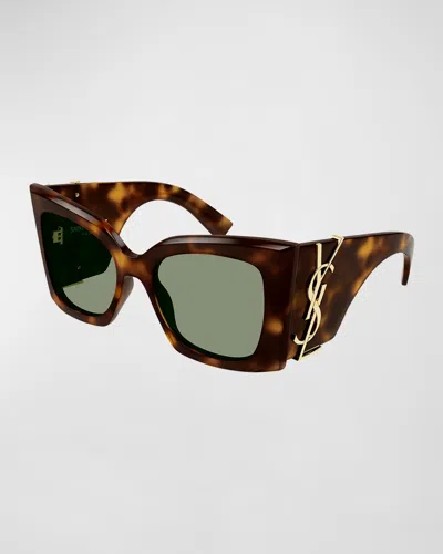 Saint Laurent Blaze Acetate Cat-eye Sunglasses In Printed