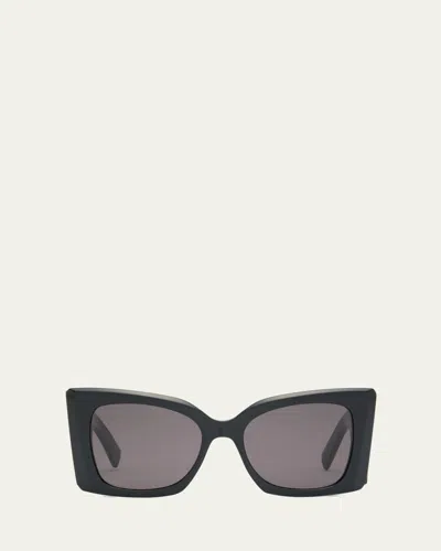 Saint Laurent Blaze Acetate Cat-eye Sunglasses In Black