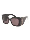 Saint Laurent Woman Sunglasses Sl M119 Blaze In Black