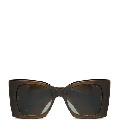 Saint Laurent Blaze Sl M119 Sunglasses In Green