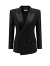 Saint Laurent Double-breasted Blazer Dress In Black