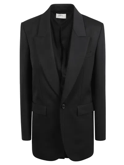 Saint Laurent One-buttoned Blazer In Black