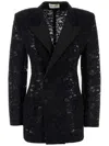 Saint Laurent Double-breasted Jacket In Wool In Black  