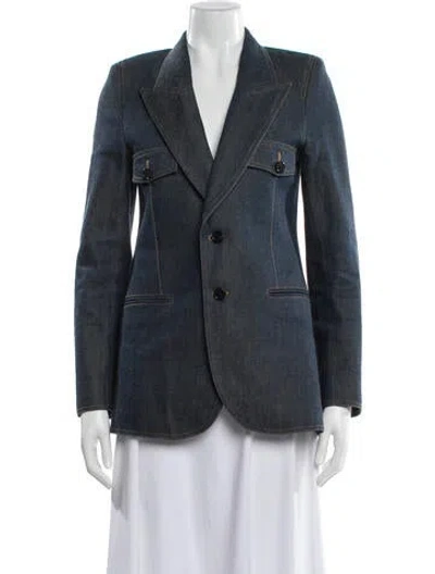 Pre-owned Saint Laurent Blazer In Blue