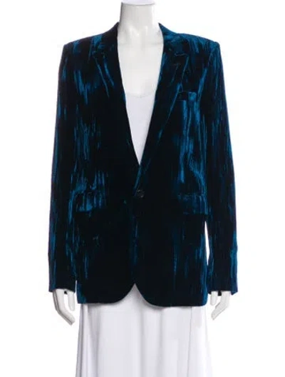 Pre-owned Saint Laurent Blazer In Blue