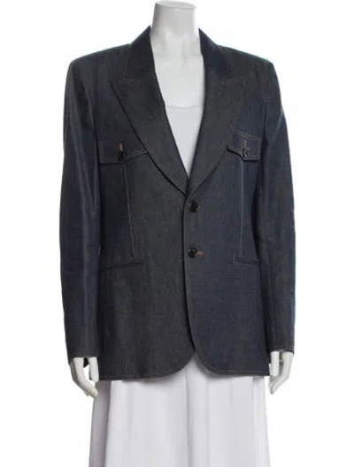 Pre-owned Saint Laurent Blazer In Blue