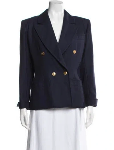 Pre-owned Saint Laurent Blazer In Blue