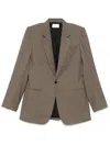 Saint Laurent Wool Blazer In Brown