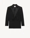 Saint Laurent Blazer Jacket In Grain De Poudre