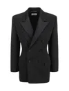 Saint Laurent Tuxedo Double-breasted Jacket In Noir