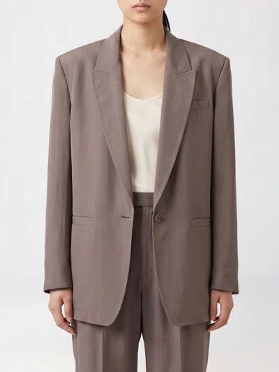 Saint Laurent Blazer Woman  In Gray