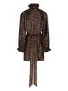 Saint Laurent Silk Twill Dress With Paisley Pattern
