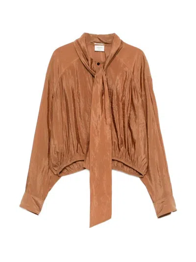 Saint Laurent Blouse In Brown