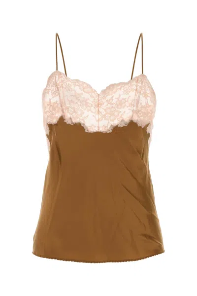 Saint Laurent Blouse In Brown