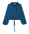 Saint Laurent Blouse In Knit In Blue
