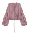 Saint Laurent Blouse In Knit In Pink