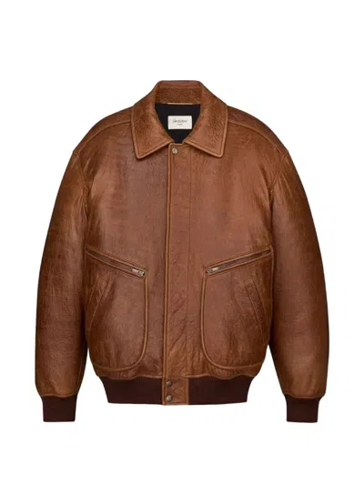 Saint Laurent Blouson In Brown
