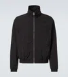 Saint Laurent Black Jacket With High Neck And Logo Lettering On The Front In Tech Fabric Man In Noir