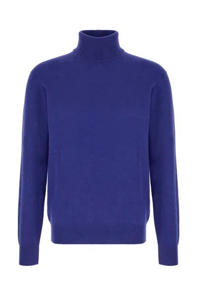 SAINT LAURENT BLU WOOL BLEND SWEATER