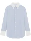 Saint Laurent Cotton Shirt In Blue