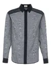 Saint Laurent Men Navy Blue Cotton Blend Shirt