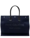 Saint Laurent Blue Canvas Rive Gauche Large Tote (authentic Pre-loved)