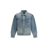 Saint Laurent Denim Jacket Collared Design Front Pockets In Blue