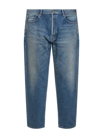 Saint Laurent Blue Cotton Denim Mick Long Jeans