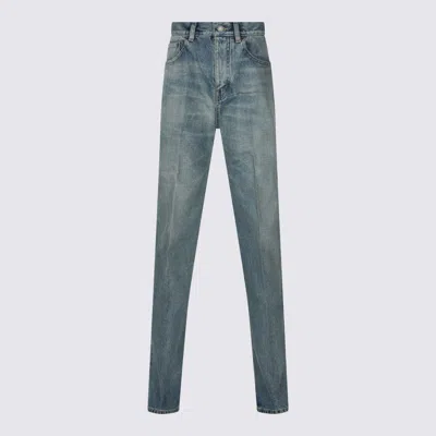 Saint Laurent Blue Cotton Jeans In Benjaminblue