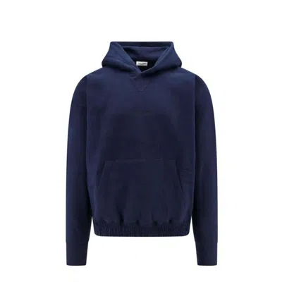 Saint Laurent Dark Blue Cotton Sweatshirt