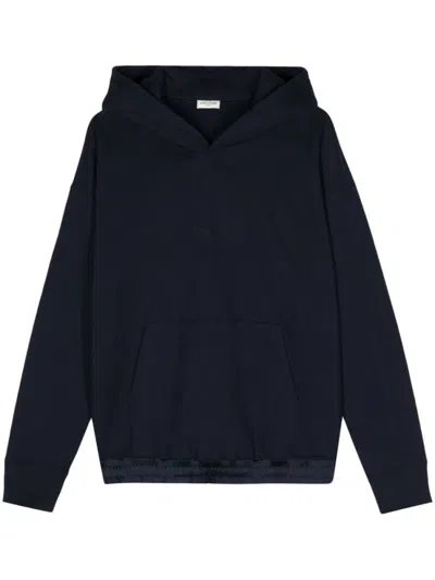 SAINT LAURENT BLUE COTTON SWEATSHIRT