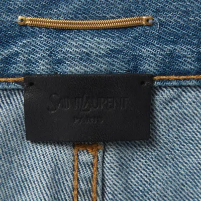 Pre-owned Saint Laurent Blue Denim Straight Fit Jeans L / Waist 31.5"