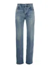 Saint Laurent Denim Slim Fit Jeans In Blue