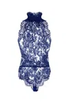 Saint Laurent Sleeveless Jumpsuit In Blue