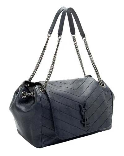 Saint Laurent Blue Lambskin Monogram Nolita Medium Flap Bag (authentic Pre-  Loved)