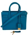 Saint Laurent Blue Leather Sac De Jour Crossbody (authentic Pre-loved)